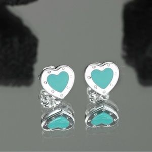 Solid Sterling Silver 925 heart earrings